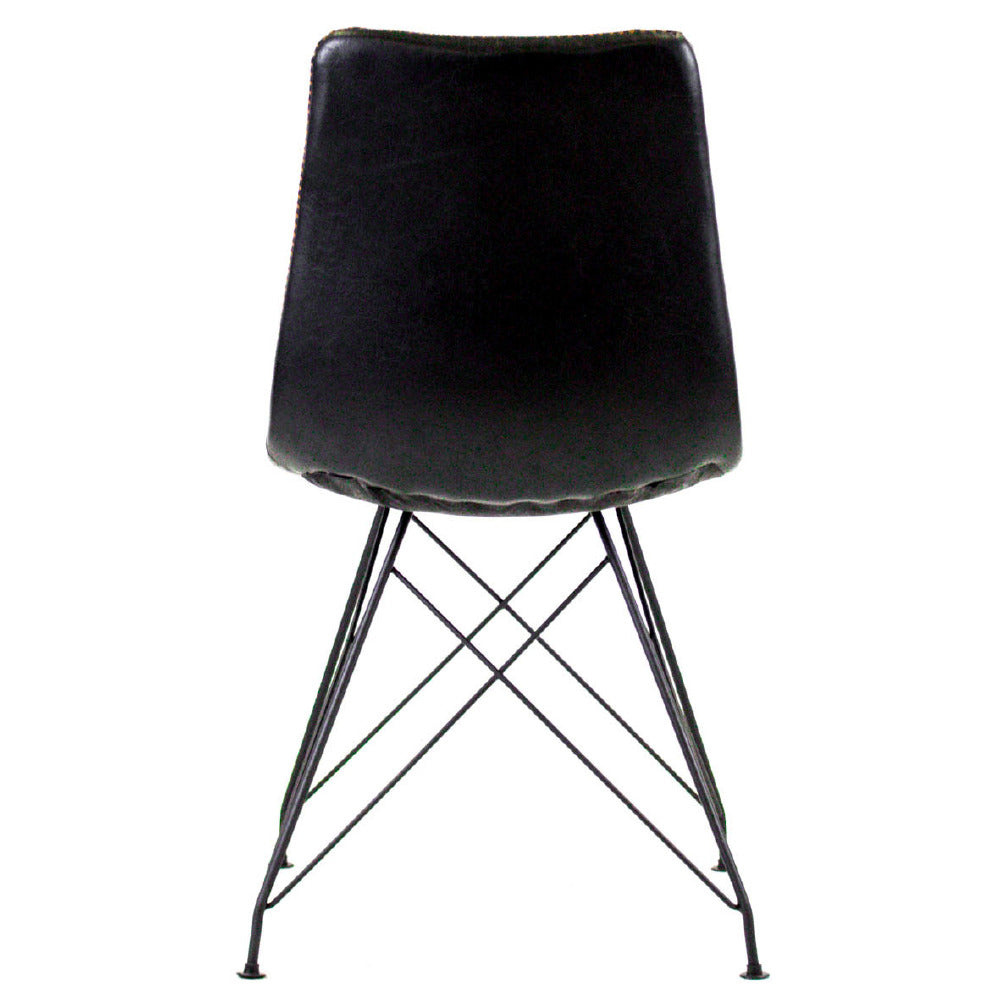 Dining Chair Jude FavoFurn Black LxBxH 64x61x52 Artificial leather Nnb