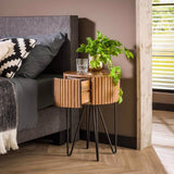 Bedside Table Barton HomeHaven Brown LxBxH 45x45x30 Mango wood Nnb