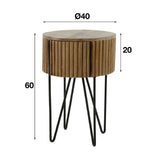 Bedside Table Barton HomeHaven Brown LxBxH 45x45x30 Mango wood Nnb