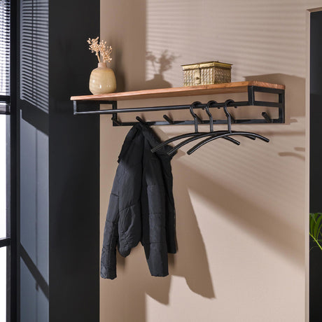 Coat Rack Mekhi HomeHaven Brown LxBxH 106x42x22 Acacia wood Nnb