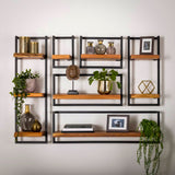 Wall Shelf Elio HomeHaven Brown LxBxH 32x24x12 Acacia wood Nnb