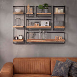 Wall Shelf Elio HomeHaven Brown LxBxH 32x24x12 Acacia wood Nnb