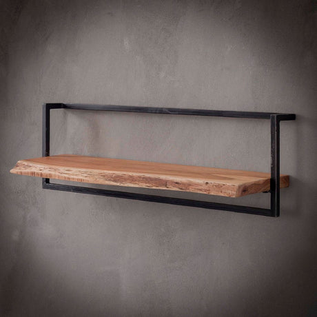 Wall Shelf Elio HomeHaven Brown LxBxH 105x36x13 Acacia wood Nnb