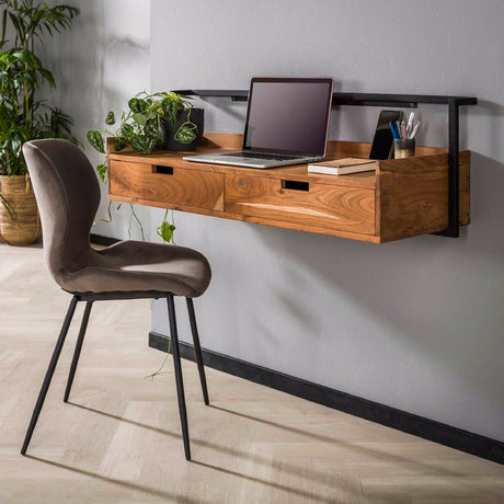 Desk Ivan HomeHaven Brown LxBxH 124x45x24 Acacia wood Nnb