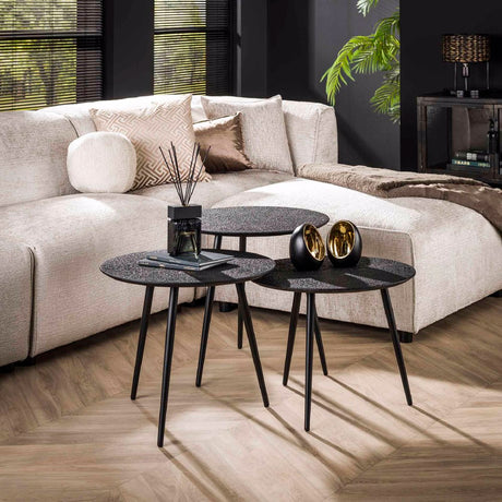 Coffee Table Kingston HomeHaven Black LxBxH 60x60x15 Metal Nnb