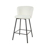 Bar Stool Bates HomeHaven Warm white LxBxH 68x68x66 Boucle Nnb