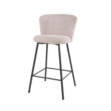 Bar Stool Bates HomeHaven Pink LxBxH 69x68x66 Boucle Nnb