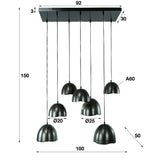 Pendant Light Idaho HomeHaven Anthracite LxBxH 97x50x33 Metal Nnb