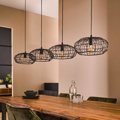 Pendant Light Mack HomeHaven Black LxBxH 148x39x24 Metal Nnb