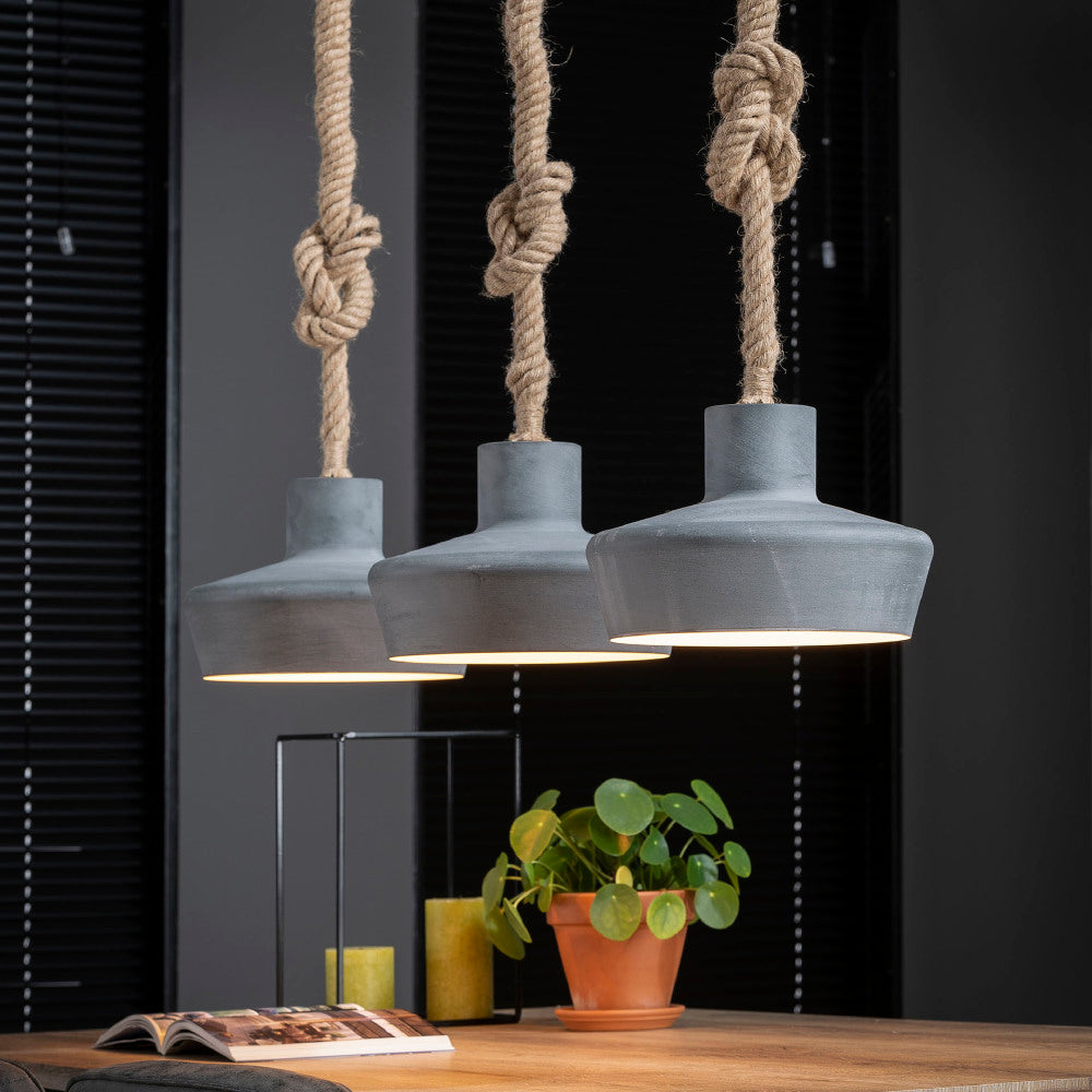 Pendant Light Patton HomeHaven Grey LxBxH 92x33x27 Metal Nnb