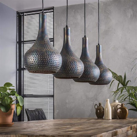 Pendant Light Kory HomeHaven Black LxBxH 123x45x28 Metal Nnb