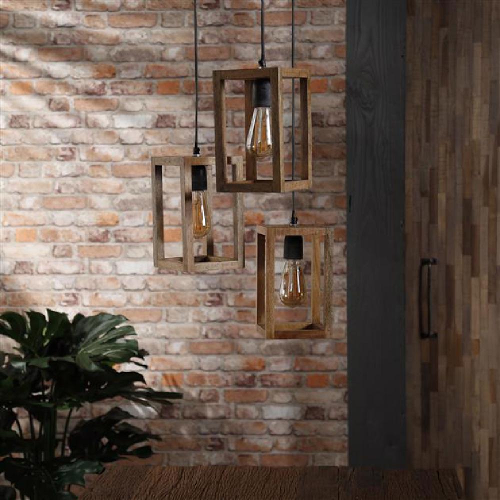 Pendant Light Nestor HomeHaven Brown LxBxH 57x35x28 Mango wood Nnb