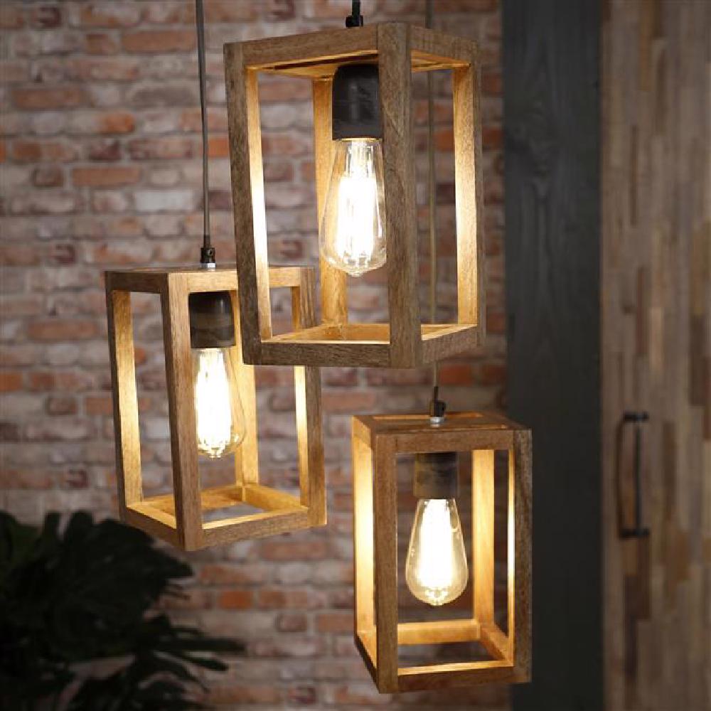 Pendant Light Nestor HomeHaven Brown LxBxH 57x35x28 Mango wood Nnb