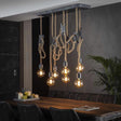 Pendant Light Rowan HomeHaven Grey LxBxH 94x30x17 Rope Nnb