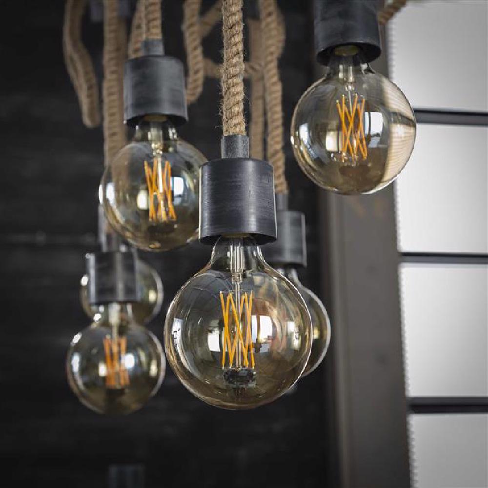 Pendant Light Rowan HomeHaven Grey LxBxH 94x30x17 Rope Nnb